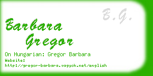 barbara gregor business card